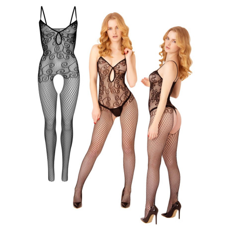 Tutina erotica donna sexy bodystocking ragazza cavallo aperto fishnet catsuit