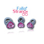 PINK ANAL KIT FALLO STRANO Set lubrificante plug con pietra a cuore rosa e fallo a sfere