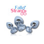 WHITE ANAL KIT FALLO STRANO Set lubrificante plug con pietra a cuore trasparente e fallo a sfere