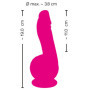 Vibratore in silicone realistico con ventosa vaginale anale Powerful Vibrator