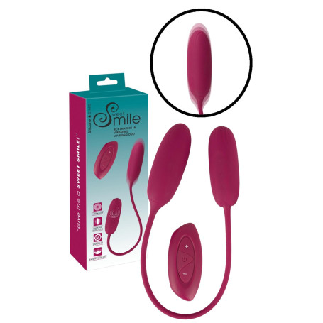 Ovetto vaginale vibrante doppio RC Shaking & Vibrating Love Egg Duo