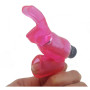 Vibratore vaginale da dito piccolo mini dildo rabbit vibrante per clitoride rosa