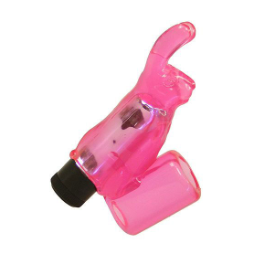 Vibratore vaginale da dito piccolo mini dildo rabbit vibrante per clitoride rosa