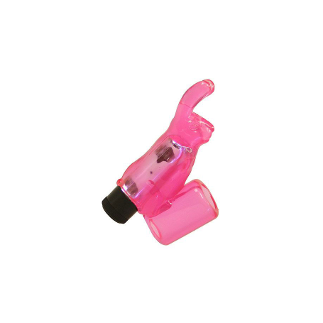 Vibratore vaginale da dito piccolo mini dildo rabbit vibrante per clitoride rosa