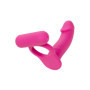 Vibratore anale indossabile con anello fallico vibrante in silicone Double Diver