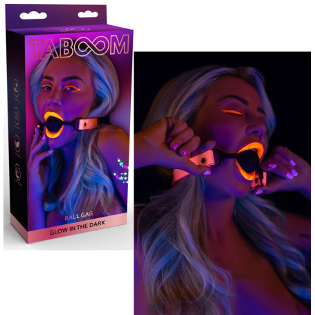 Morso bondage sexy costrittivo gag ball glow in the dark