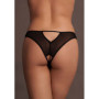 Mutanda donna intimo aperto sexy slip nero trasparente ragazza Milou