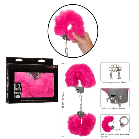 Manette bondage con pelo sexy costrittivo sadomaso Ultra Fluffy Furry Cuffs