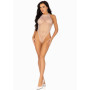 Body intimo perizoma a rete donna sexy Net Snap Crotch Tank Bodysuit