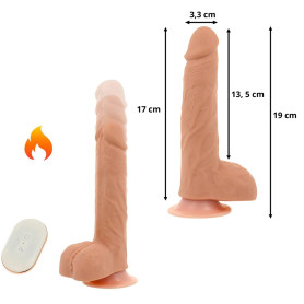 Dildo realistico con ventosa vaginale anale OHMAMA SU E GIÙ funzione calore