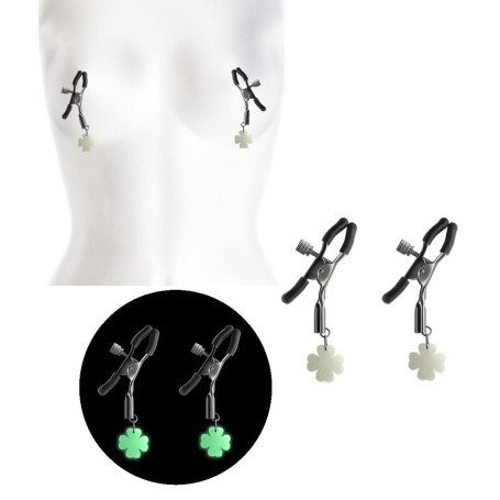 Pinzette strizza capezzoli glow in the dark Nipple Clamps G4