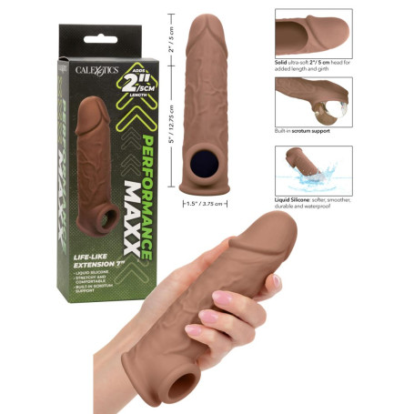 Guaina fallica per ingrandimento pene Life-Like Extension 7 Inch