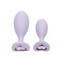 Plug anale con pietra FIRST TIME CRYSTAL BOOTY DUO VIOLA