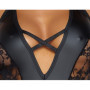 Body erotico donna con pizzo nero trasparente