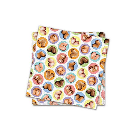 Tovaglioli con tette scherzo divertente Dirty Boob Napkins