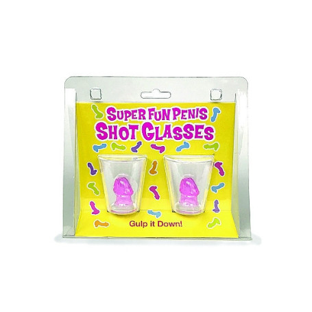 Bicchierini divertenti Super Fun Penis Shot Glasses Set of 2