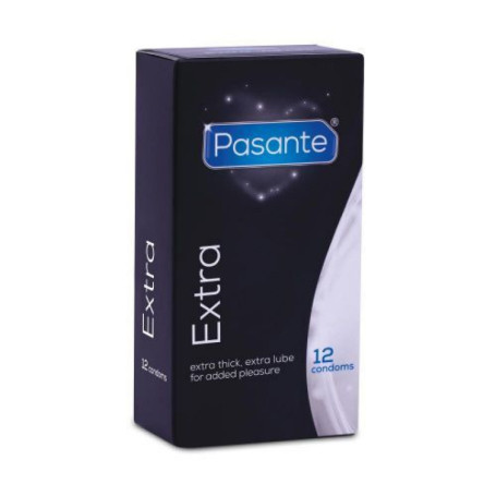 Preservativi pasante lubrificati extra resistenti 12 pz 52 mm