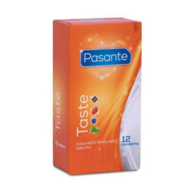 Preservativi lubrificati Pasante profilattici Misti Taste 12 pz 53 mm