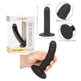 Dildo anale vaginale con ventosa in silicone Boundless 6/15.25cm Ridged