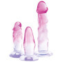 Dildo anale realistico con ventosa kit Anal Training Set pink