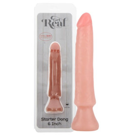 Dildo realistico vaginale anale con ventosa Starter Dong 6 Inch pink