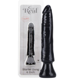 Dildo anale vaginale realistico con ventosa Starter Dong 6 Inch black