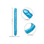 Dildo vaginale anale realistico per doppia penetrazione Size Queen Double Dong 17 Inch blu