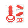 Anello per pene e testicoli con stimolatore clitoride vibrante Vertical Dual Enhancer