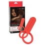 Anello per pene e testicoli con stimolatore clitoride vibrante Vertical Dual Enhancer