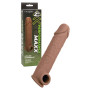 Guaina fallica indossabile per allungamento pene Life-Like Extension 8 Inch brown