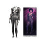 Tutina erotica donna manica lunga intimo aperto con brillantini Crotchless Bodystocking S/L