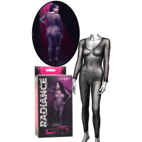 Tutina erotica donna manica lunga intimo aperto Crotchless Bodystocking XL/3XL