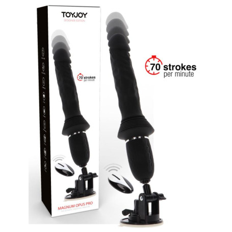 Vibratore in silicone realistico vaginale anale con ventosa Magnum Opus Thruster Pro