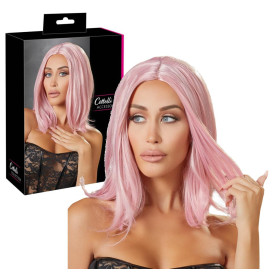 Parrucca sintetica donna corta come capelli veri rosa