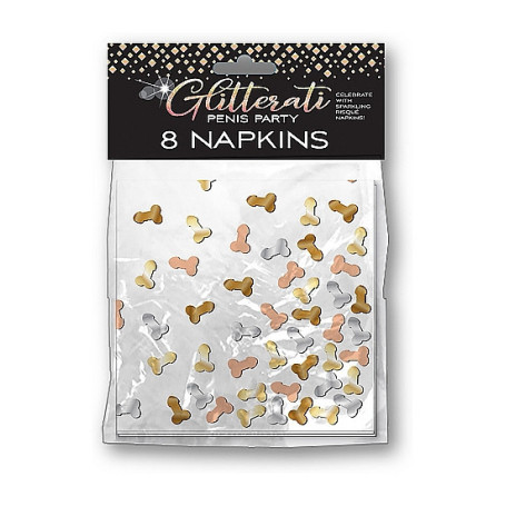 Tovaglioli divertenti con peni per feste Glitterati Penis Party Napkins