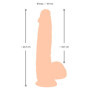 Dildo maxi realistico vaginale anale con ventosa Dildo with moveable Skin 24.7 cm