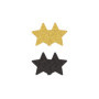 Copricapezzoli a forma di stella Glitter Stars 2 Pair gold & black