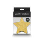 Copricapezzoli a forma di stella Glitter Stars 2 Pair gold & black