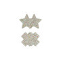 Copricapezzoli set a forma di cuore e stella kit gem Pasties Cross & Star 2 Pair