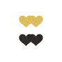 Copricapezzoli set a forma di cuore kit Pasties Glitter Hearts 2 Pair black & gold