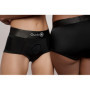 Slip con vibrazione imbracatura Vibrating Strap-on Brief Black