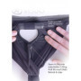 Slip con vibrazione imbracatura Vibrating Strap-on Brief Black