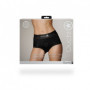 Slip con vibrazione imbracatura Vibrating Strap-on Brief Black