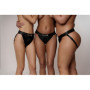 Slip con vibrazione imbracatura Vibrating Strap-on Panty Harness Open Back Black