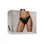 Slip con vibrazione imbracatura Vibrating Strap-on Panty Harness Open Back Black