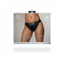 Slip con vibrazione imbracatura Vibrating Strap-on Panty Harness Open Back Black