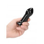 Plug vibrante dilatatore anale in vetro con ventosa Pluggy Glass Vibrator