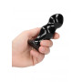 Plug anale vibrante in vetro con ventosa Rimly Glass Vibrator