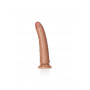 Fallo piccolo realistico anale vaginale con ventosa dildo slim 18 cm tan