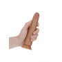 Fallo piccolo realistico anale vaginale con ventosa dildo slim 18 cm tan